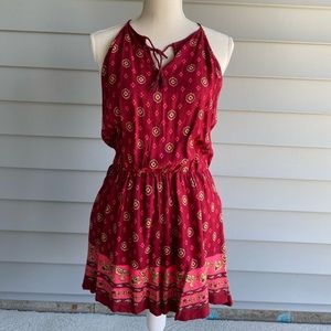 Hollister Burgundy Floral Romper